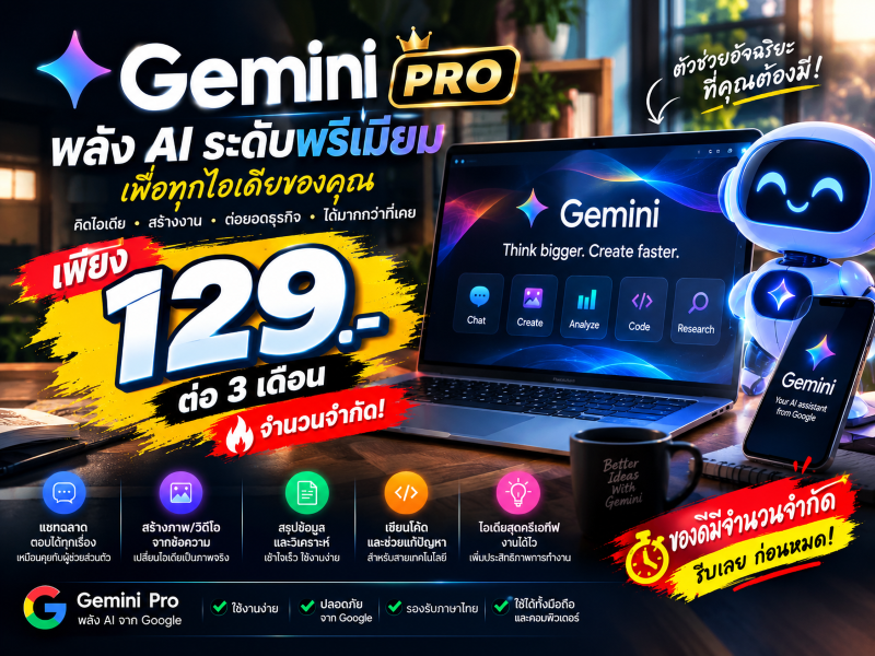 Gemini Pro 3 เดือน